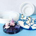 4 Deep Silicone Molds for Resin - Round Molds 3" x 2" in, 5" x 2" in, 7" x 2" in, 9" x 2" in - Epoxy Resin Molds for Flowers Preservation