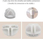 10Pcs Wire Cube Connectors, White Wire Cube Storage Connectors Half Buckle Wire Grid Cube Shelf Plastic Connectors for Wire Cube Storage Shelving Unit and Modular Closet Organizer, SATONBEYI