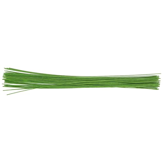 Decora 24 Gauge Green Floral Wire Green Paper-Wrapped Floral Stem Wires for Crafts 16 inch,50/Package