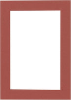 Poster Palooza 8x10 Mat Bevel Cut for 5.5x8.5 Photos - Acid Free Brick Red Precut Matboard - For Pictures, Photos, Framing - 4-ply Thickness