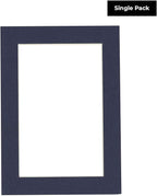 Poster Palooza 11x14 Mat for 8.5x11 Photo - Precut Navy Picture Matboard for Frames Measuring 11 x 14 Inches - Bevel Cut Matte to Display Art Measuring 8.5 x 11 Inches - Acid Free ONE MAT