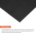 MECCANIXITY 2 Pcs Stained Glass Sheet Mosaic Tile 7.9 Inch x 5.9 Inch Black Stained Glass Sheets for Crafts DIY Art Project