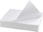 Spill Absorbent Pads 15" x 20" Heavyweight Oil Absorbing Mats,White Absorbing Heavy Weight Oil-Only Absorbent Mat Pad (30PCS)