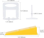 Tile Leveling System with Tile Plier 1500Pcs Piece Tile Spacers Clips 300Pcs Piece Reusable Wedges and 1 Rubber Mallet Tile Tools Set for Stone Installation (1/16"(1.5 mm)