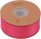 Double Side Satin Ribbon, Continuous 20 Yards,Use for Craft Bows Bouquet, Gift Wrapping, Wedding Decoration, Floral Arrangement (Dark Rose Red, 1-1/2 inch)