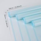 FUHITIM 20 Sheets Flower Wrapping Paper - Waterproof Floral Bouquet Packaging Paper for DIY Crafts，Florist Supplies Packaging Paper for Wedding Birthday Gift (Translucent Light Blue)