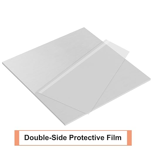 6061 T651 Aluminum Sheet Metal 12 x 12 x 1/4 (0.25”) Inch, Flat 6MM Aluminum Metal Plate for Crafting, Industrial, Double-Side Protective Film