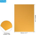 PATIKIL 3.3x2.1x1/32inch Anodized Aluminum Sheet, 10Pcs Metal Rectangle Aluminum Plate 0.8mm Thick Engraving Blanks for Laser Engraving DIY Decorative Crafting Home Decoration, Yellow