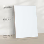 PHOENIX 36x48 Inch 2 Pack Gallery Canvas - 1.5 in Thick Extra Large Canvases for Painting - Deep Edge 100% Cotton 11 Oz. Gesso Primed White Blank Professional Canvas Oil & Acrylic Paints