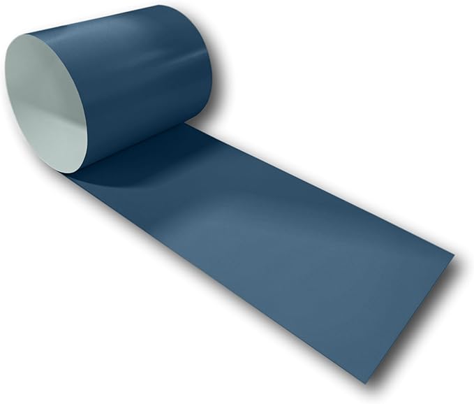 Eagle 1-24 Gauge KYNAR 500 Sheet Metal Flashing Rolls-10 FT Long-Heavy Duty-Commercial Grade-Roofing Flashing, Fascia Cover, Coping Cap-Multiple Sizes (24" x 10 FT, Royal Blue)