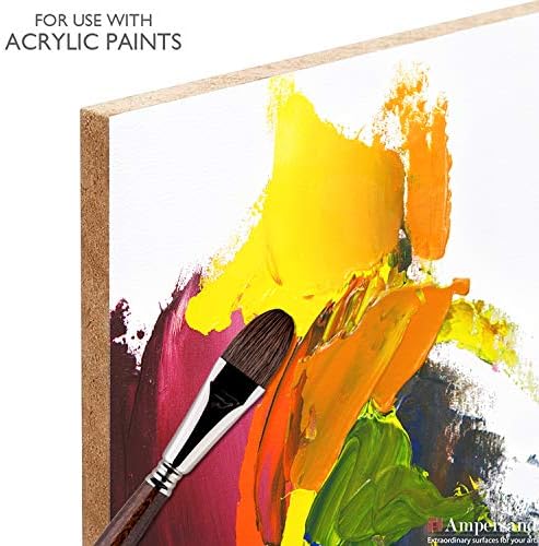 Ampersand Art Supply Wood Gesso Art Painting Panel: Canvas Texture, 3/8 Inch Depth, 5" x 5"