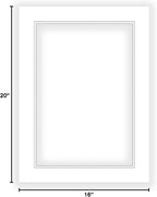 20x24 Mat for 16x20 Photo - Precut White on White Double Mat Picture Matboard for Frames Measuring 20 x 24 Inches - Bevel Cut Matte to Display Art Measuring 16 x 20 Inches - Acid Free ONE MAT