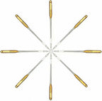 10 Pcs Sewing Machine Needles,Big Eye Universal Sewing Machine Home Sewing Macine Size 16 Sewing Notions and Supplies, Universal Sewing Machine Needles (Golden)