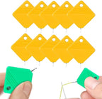 Automatic Needle Threaders for Hand Sewing, 2025 Upgrade Embroidery Floss, Sewing Machine Needle Threader, Sewing Supplies Tool, Fits All Needle Sizes (10, Yellow)