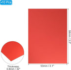 PATIKIL 3.3x2.1x1/32inch Anodized Aluminum Sheet, 10Pcs Metal Rectangle Aluminum Plate 0.8mm Thick Engraving Blanks for Laser Engraving DIY Decorative Crafting Home Decoration, Red