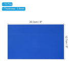 PATIKIL 5x8 Inch Anodized Aluminum Sheet Metal, 15Pcs Laser Plates Engraving Blanks 0.5MM Thin Rectangle for Crafting DIY House Laser Engraving, Blue