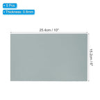 PATIKIL 6x10 Inch Anodized Aluminum Sheet Metal, 5Pcs Laser Plates Engraving Blanks 0.5MM Thin Rectangle for Crafting DIY House Laser Engraving, Gray