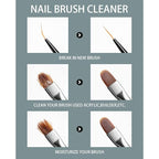 Aijimei Acrylic Nail Brush Cleaner - Liquid Paint Brush Cleaner for Nails Artists (250ml/8.5 FL.OZ)