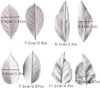 KALAIEN 8Pcs Sugar Paste Leaf Veiners Fontant Mold Fondant Silicone Leaf Rose/Peony/Lily 3D Craft Tool