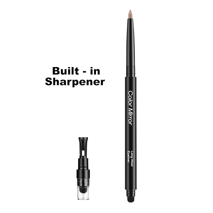 Smudge Proof Eyeliner, Waterproof Retractable Eye liner with Brush, Matte and Shimmer Eyeliner Pencil, Creamy Texture, Long lasting & Smooth(26 Cappuccino Matte)