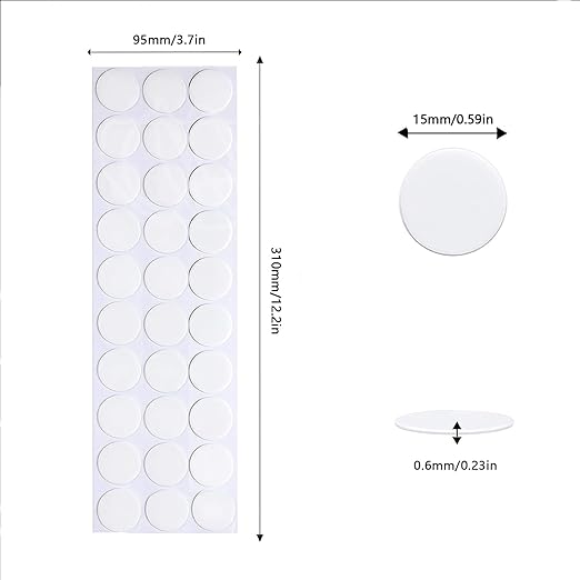 Adhesive Stick dots Two-Sided Sided Mounting Putty Stick Tack for Wall Hanging Crafts Balloons Festival Party Decorations,Clean Removable(.59"*0.59"-300)