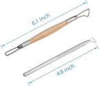 Meuxan Ceramic Pottery & Clay Ribbon Sculpting Tool Kit (Set of 12)