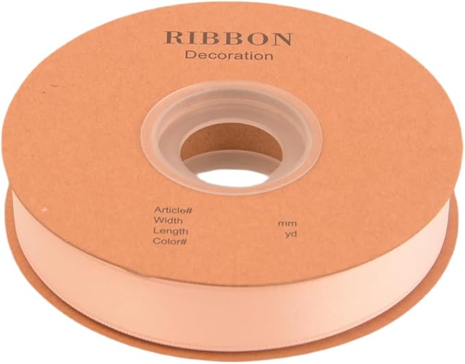 Double Side Satin Ribbon, Continuous 20 Yards,Use for Craft Bows Bouquet, Gift Wrapping, Wedding Decoration, Floral Arrangement (Nude, 4/5 inch)