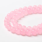 90pcs Natural Light Pink Chalcedony Stone Beads for Jewelry Making - Energy Healing Power Stone DIY Bracelet Necklace Accessories - 15" (4mm, Light Pink Chalcedony)