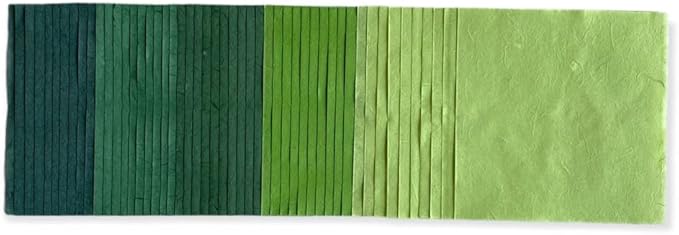 50 Sheets 6 x 6 Inches Natural Fiber Mulberry paper Sheets Square Origami Paper Arts Folding Craft, Decoration Paper, Square Folding Paper for DIY Crafts (Green Tone, 6x6 Inch)