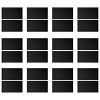Laser Engraving Blank ABS Double Color Plastic Sheet, 11.8x6.49x0.05 inch Materials Double Color Plastic Sheet for Interior Signs, Badges, DIY Carving Pack of 12 (Black)