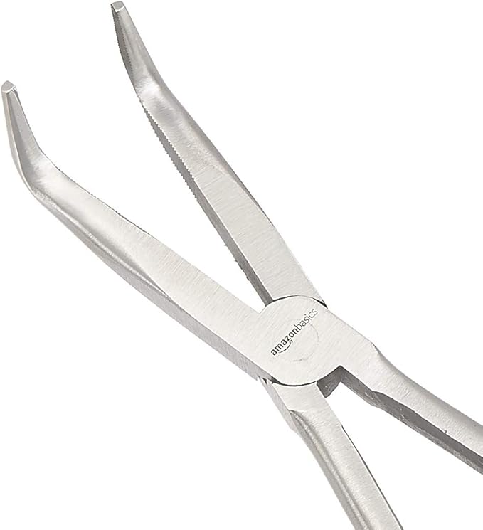 Amazon Basics Long Reach Needle Nose Pliers Tool Set, 3-Piece, Black