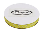 Polka Dot Grosgrain Ribbon 25 Yard Each Roll 100% Polyester (3/8", Yellow)