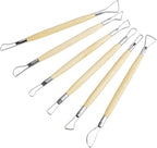 6Pcs Clay Sculpting Tools, Small Double Ended Wax Carving Clay Sculpting Loops Rakes Pottery Tools for Embossing, Carving Tools and Supplies
