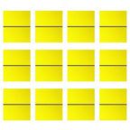 Laser Engraving Blank ABS Double Color Plastic Sheet, 11.8x6.49x0.05 inch Materials Double Color Plastic Sheet for Interior Signs, Badges, DIY Carving Pack of 12 (Yellow)