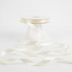 HUIHUANG Ivory Satin Ribbon 1/2 inch X 50 Yards Continuous, Off-White Double-Faced Satin Ribbon for Gift Wrapping, Bows, DIY Crafts, Flower Bouquet, Wedding Bridal Shower Decor, Flower Crowns