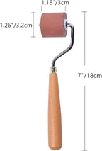 BANLTRE Rubber Brayer Roller for Printmaking, Ideal for Anti Skid Tape Construction Tools, Print,Craft Stamping Brayers for Wallpapers and Scrapbooks (1.18")
