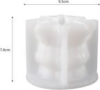 Cylinder Wave Rotation Body Soap Resin Casting Resin Making Molds Silicone Mold for Candle Home Decorate 3D Animal Mold Candle Making Mold