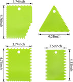 Lovelysp 6 pieces of plastic Clay Scraper, Carving soft clay engraving knife, Clay Scraper,Industrial clay scraper, Engraving tool, Pottery tool(Green)-1 set.