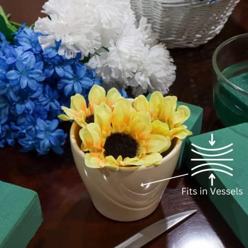 FLOFARE Floral Foam Base 15.7"L x 11.8"W x 3.1"H, Large Floral Foam Block for Fresh and Artificial Flower Arrangement Supplies for Arts, Crafts, Office Decor, Home Decor, Wedding Decor and Party