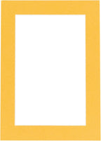 8.5x11 Mat Bevel Cut for 7x9 Photos - Acid Free Topaz Orange Precut Matboard With Backing Board and Crystal Clear, Self Seal Photo Mat Bag - For Pictures, Photos, Framing - 4-ply Thickness