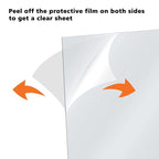 Egofine Plexiglass Sheets Acrylic Sheets 12 Pack of 11x14 0.04 Thick Clear Plastic Cast Transparent Plexiglass for Crafting Projects, Replacement Picture Frame Glass, DIY Display, Easy to Cut