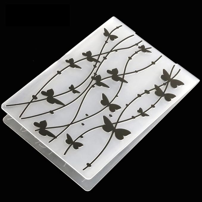 10 Styles Plastic Embossing Folder DIY Craft Template Molds Stamp Stencils Scrapbook Paper Cards Photo Album Making Tool Embossing Folders Handmade Art Craft Supplies Fondant Cake Decorating Mold