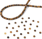 Natural Yellow Tiger Eye Disk Stone Beads 4x2mm 160pcs Rondelle Loose Semi Gemstone Beads for Jewelry Making Design