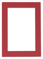 5x7 Mat for 8.5x11 Frame - Precut Mat Board Acid-Free Deep Red 5x7 Photo Matte Made to Fit a 8.5x11 Picture Frame, Premium Matboard for Family Photos, Show Kits, Art, Picture Framing, Pack of 1 Mat
