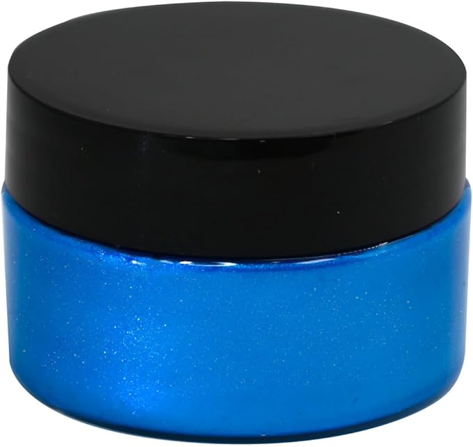 Shimmer Metallic Acrylic Paint Metallic Chalk Paste 1.7oz/50ml, Ideal for Wood/T-Shirts/Glass/Stone, DIY Crafts Projects Glitter Pearlescent Blue Golden Pigment Suitable for Beginners Artists