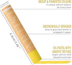 Mifuner Soft Oil Pastels Set (6 Sticks,6 Colors),Colors Heavy Oil Pastels Vibrant and Creamy,Pastel Art Supplies for Artists,Gallery Oil Painting Stick,Beginners,Adult Art Drawing Yellow