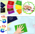 RNKP Large Blue Ink pad,5 x 4 in Craft Ink pad Suitable for Rubber Stamps, Paper, Wood, Fabric, Scrapbooking, Children's Non-Toxic Finger Stamp pad (Blue)