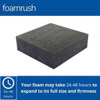 FoamRush 0.5" x 24" x 24" Charcoal High Density Upholstery Foam Cushion, Upholstery Sheet, Foam Padding, Seat Replacement, Wheelchair Seat & Chair Cushion Replacement, Square, Made in USA