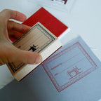Madam Sew Permanent Fabric Ink Stamp Pad | Crisp, Washable Impressions on Cotton & Linen | Fade-Resistant Fabric Ink Pad for Fabric Crafts, Labels & Gifts | Works with All Rubber Stamps (Red)