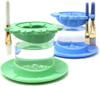 Paint Puck Ultimate Rinse Cup Paint Brush Cleaner (Green, Mug) – Non-Spill Paint Water Cup & Brush Cleaner with Brush Holder, Squeegee Lips & Drip Tray for Acrylic, Watercolor & Art Supplies